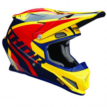 motokrosová přilba THOR Sector Helmet 2018 ricochet navy/yellow/red